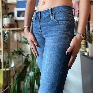 (0) Blue, Ripped Low-Waisted Skinny Jeans